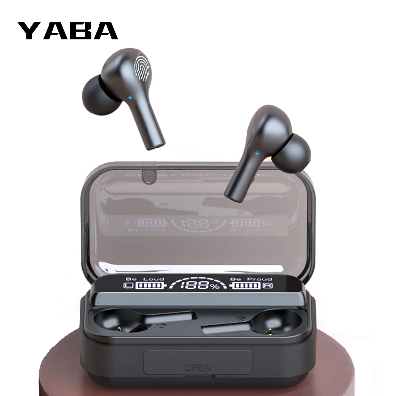 

YABA TWS Wireless Headphones 9D Stereo Bluetooth Earphone Sports Waterproof Headsets Noise Cancel auriculares inalambricos