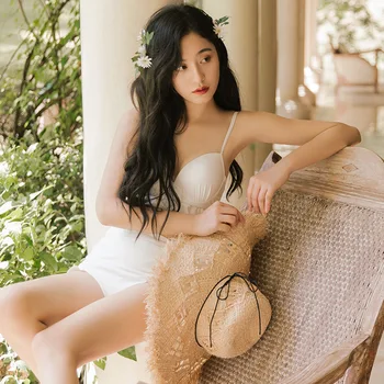 

May Plus Size Female Beach Swimwear 2019 Swimsuit Plavky Women New Fairy Push Up White Bikini Three Piece Sexy Swimsuits With