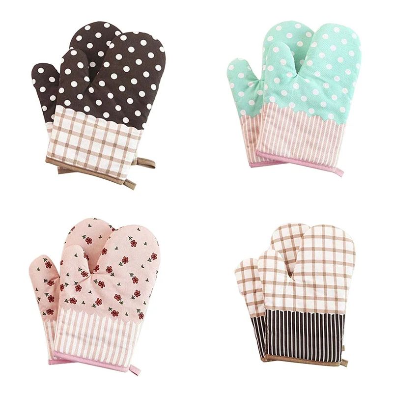 Thick Heat Insulation Microwave Oven Mitts Special Baking Gloves Creative Kitchen Skid Resistance High Temperature Anti Hot
