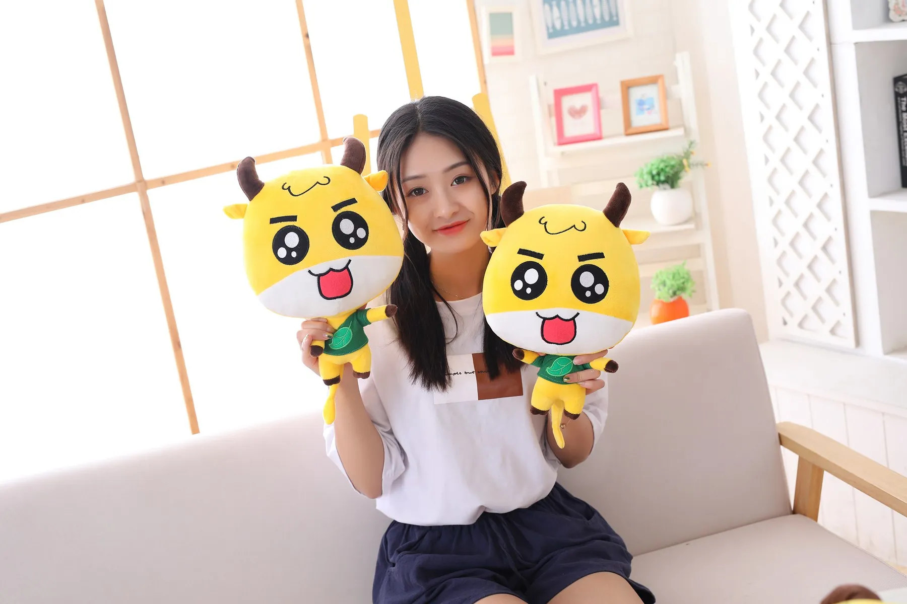 30 см Kawaii крупного рогатого скота плюшевая игрушка по мотивам мультфильма чучела милая кукла животных мягкая подушка с коровой подарки для детей Прямая Высокое качество