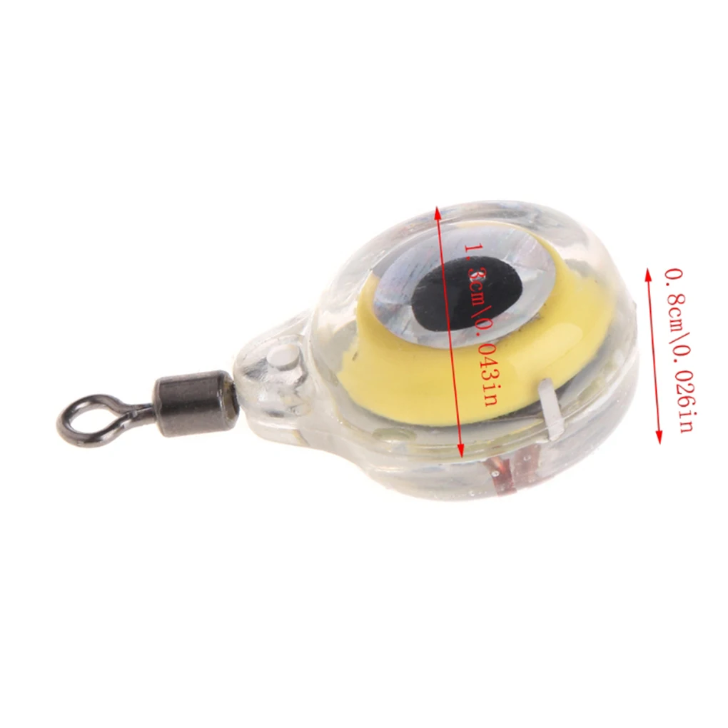 Mini Fishing Lure Light LED Deep Drop Underwater Eye Shape Fishing Squid Fishing Bait Luminous Lure for Attracting Fish