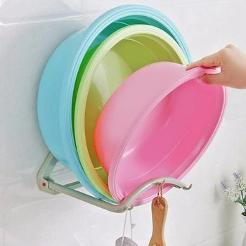 

New Bathroom Wash Basin Rack Automatic Rebound Washbasin Shelf Strong Suction Seamless Suction Cup Bracket