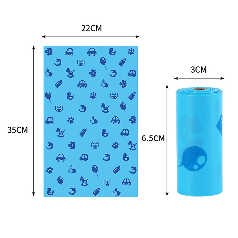 8Rolls120pcs сумка для собак домашних животных мешки мусора переноска биоразлагаемые