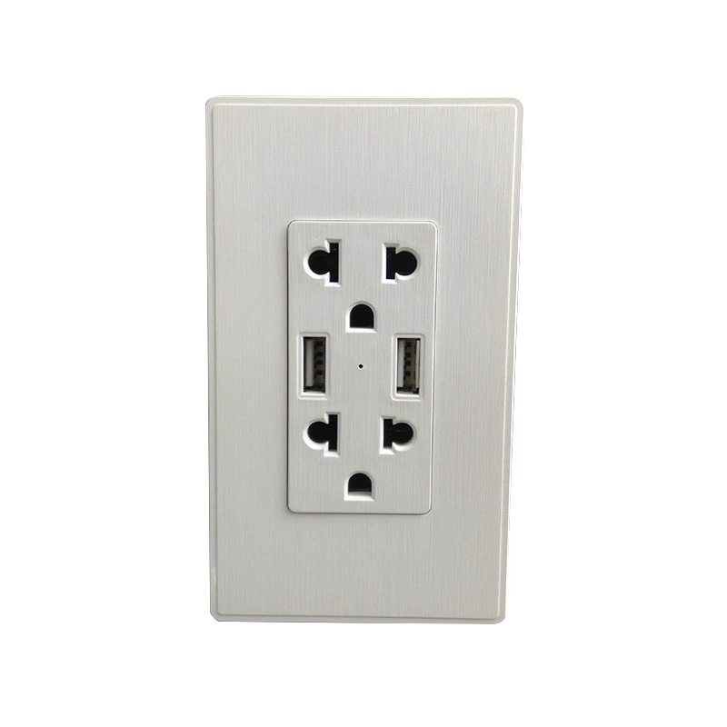 

Wall Panel 15A Standard Double Wall Socket Socket Two-Position Socket American Three-Pole