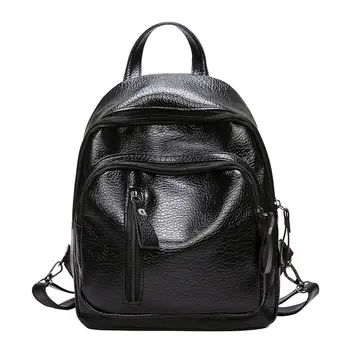 

Women's Backpack Travel Shoulder Bag PU Leather Shoulder Bag Girl Multifunctional Small School Backpack for Women