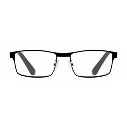 Sleek Stainless Steel Men's Business Reading Glasses (Matte Black)