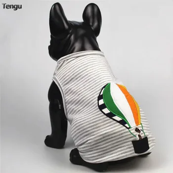 

Spring and summer style pattern vest clothes with hot air balloon embroidery cloth stickers are suitable for dogs outdoor