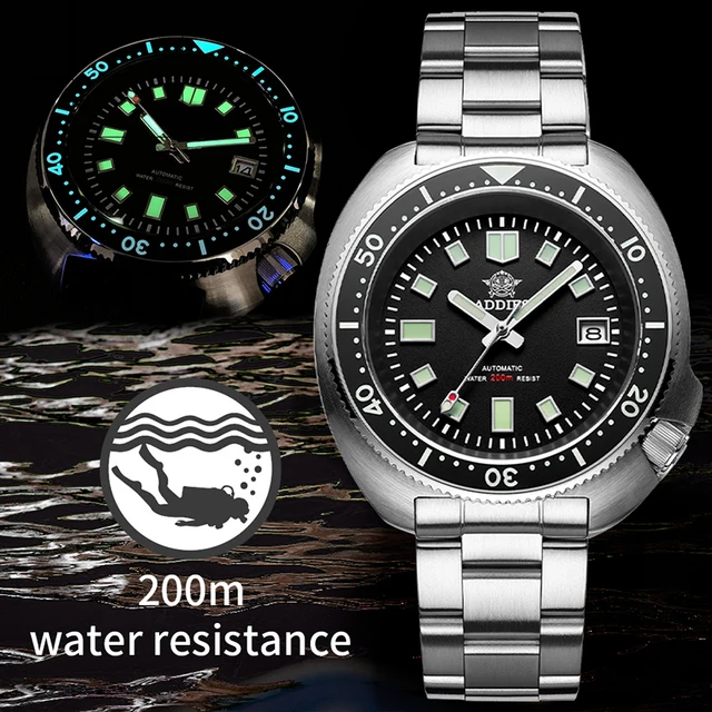 $US $128.96 Abalone Dive Watch 200M Waterproof automatic watch men Sapphire Crystal Stainless Steel NH35 Automatic Mechanical Men's watch