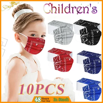 

10pc Children's Mascarilla desechable Disposable High Quality Mask Safety Air Fog colourful 3Ply Earhook mascarillas para niños