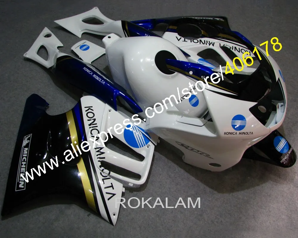 Комплект обтекателей для Honda CBR600 F3 1997 1998 CBR 600 97 98 черные и белые Обтекатели