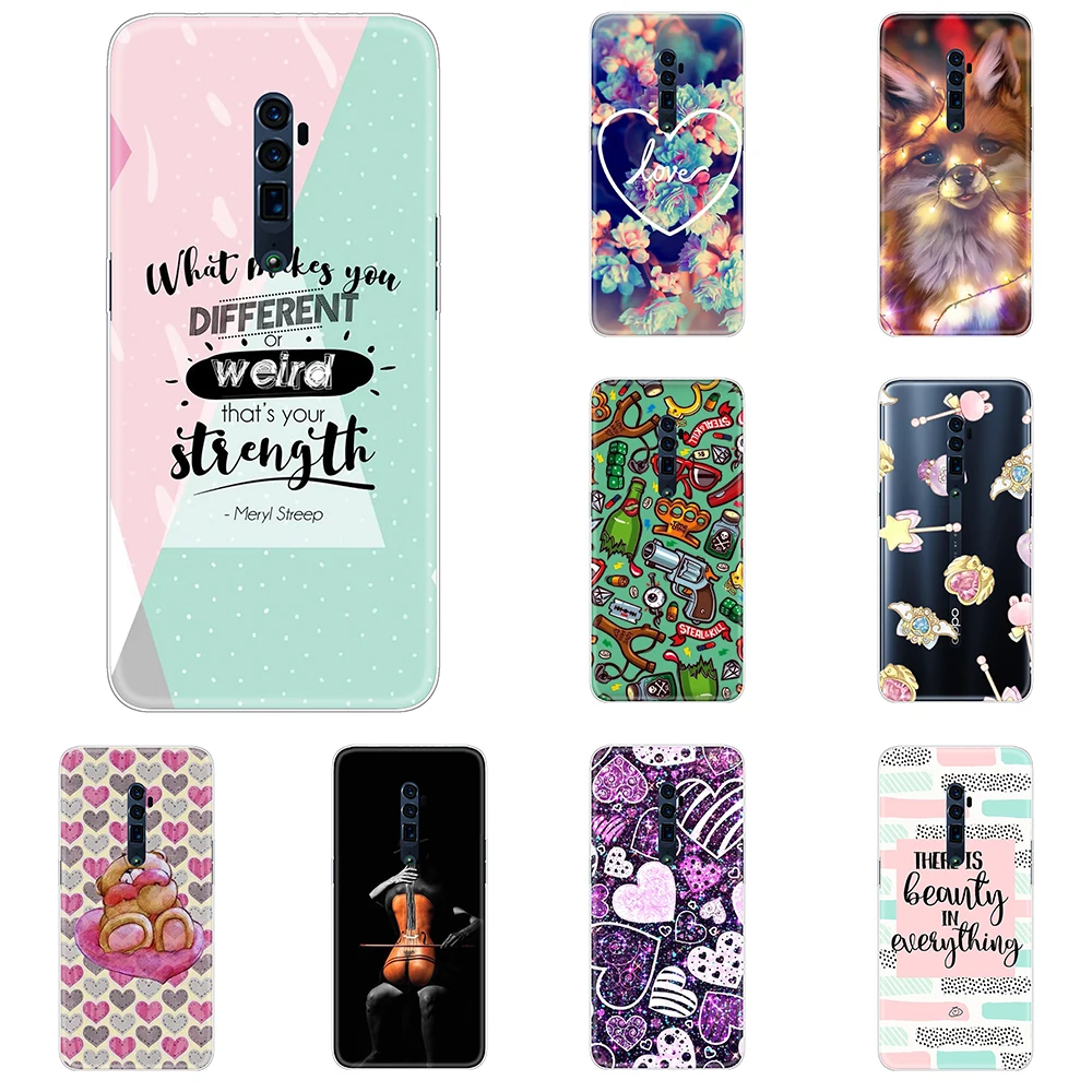 

Case for Oppo Reno 10x Zoom Soft Transparent Funny Silicon Tpu Phone Case on 10x Zoom 6.6 inch Flexible shockproof dust-proof
