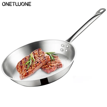 

Frying Pan Stainless Steel Composite Bottom Steak Pan Frying Pan Gas Induction Cooker Roast Skillet Kitchen cookware