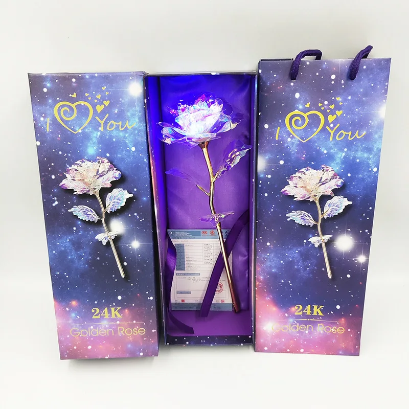 Оптовая продажа от производителя 24K Золотая фольга розы через грань персональный