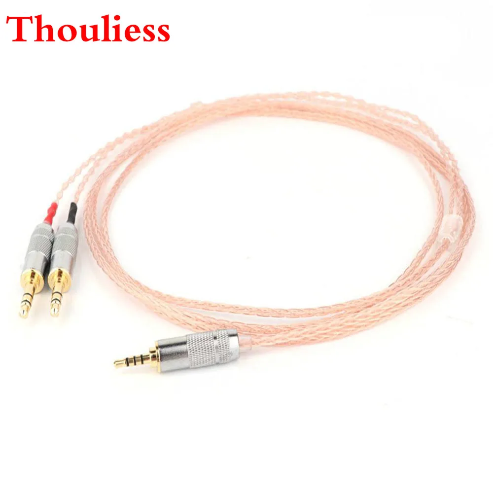 Thouliess 4 4 3 5 2 5mm TRRS Balanced 8 core Litz braid Headphone Upgrade Cable for MDR Z7 Z7M2 MDR Z1R D600 D7100 Headphones