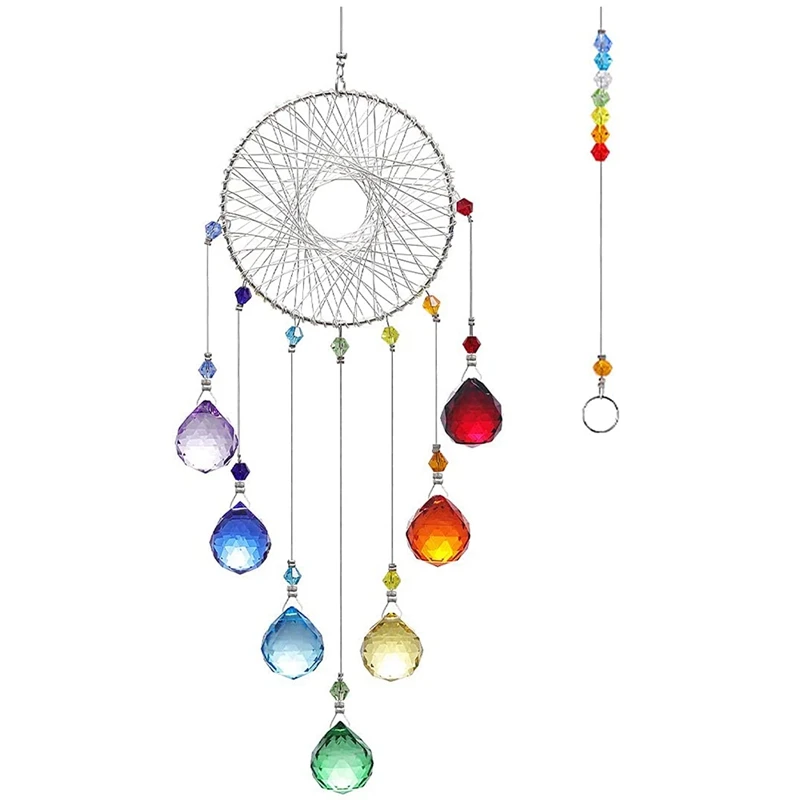 Rainbow Maker Crystal Suncatcher Prism Ball Pendant Hanging Wedding Decor Gift 