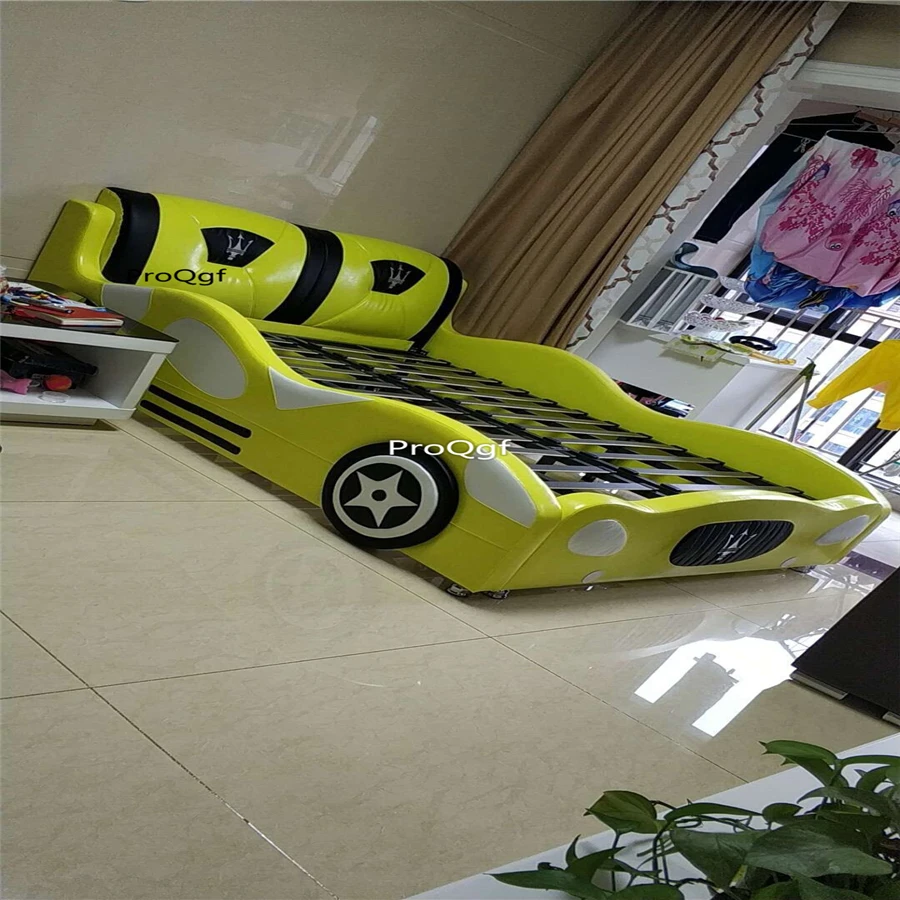 ProQgf 1Pcs A Set Green Car Shape Children Bed