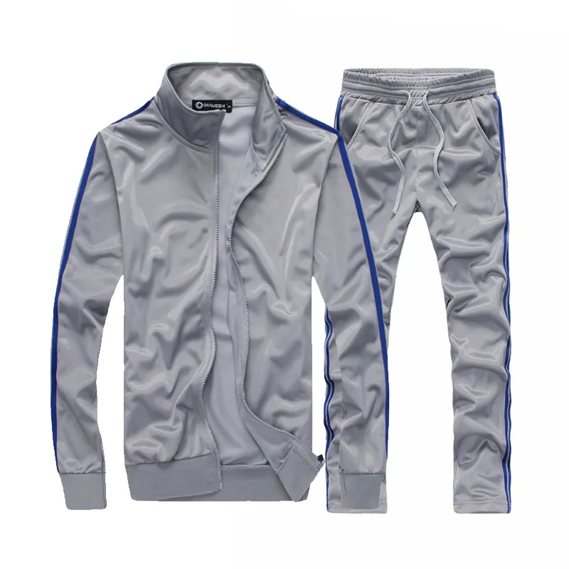 FK038 Gray Men Sets Брендовые мужские спортивные комплекты, спортивные костюмы для бега, фитнеса, мужской спортивный костюм из двух предметов, толстовка+ спортивные штаны, одежда для спортзала, тренировочный костюм, Mannen - Цвет: FK038 Gray Men Sets
