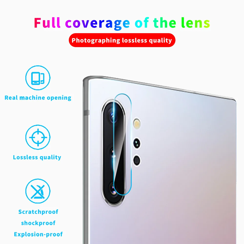 

3PCS 9D Lens Protective Tempered Glass For Samsung Galaxy Note 10 Pro Note10 Plus Scratchproof Full Protector Camera Lens Film