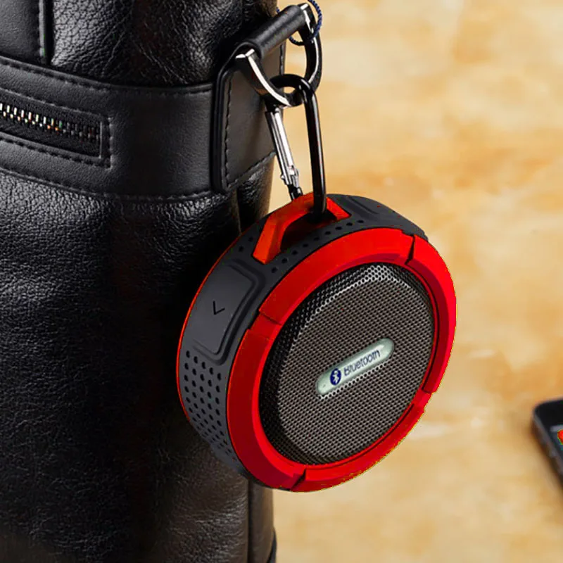 Bluetooth динамик с громкой связью, водонепроницаемый динамик, стерео звук, беспроводной динамик с микрофоном, 5 Вт, с присоской для водителя