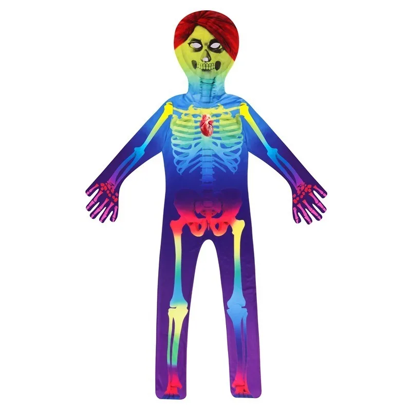 

Halloween Costumes Boys Girls Horror Zombie Costume Female skull Skeleton Costume kids Fancy Halloween Clothes Jumpsuit girl