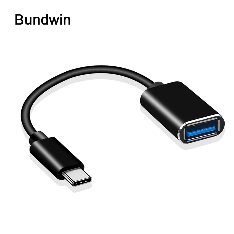 

bundwin USB 3.1 Type C Male To USB 2.0 Female OTG Data Cord Adapter for MacBook Pro Samsung S9 USB-C Type-C OTG Adapter Cable