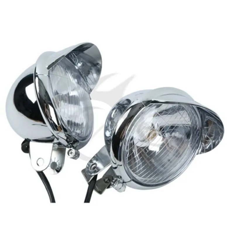 Мотоцикл 2 шт хромированные Противотуманные фары для Harley Road King Сделанные на заказ классические