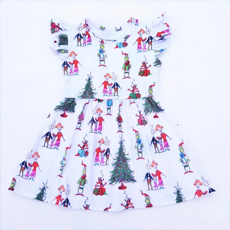 Рождественское платье для маленьких девочек; молочное шелковое Пышное рождественское платье с длинными рукавами; платье принцессы для девочек; Изысканная одежда с оборками; Рождественский наряд - Цвет: 5