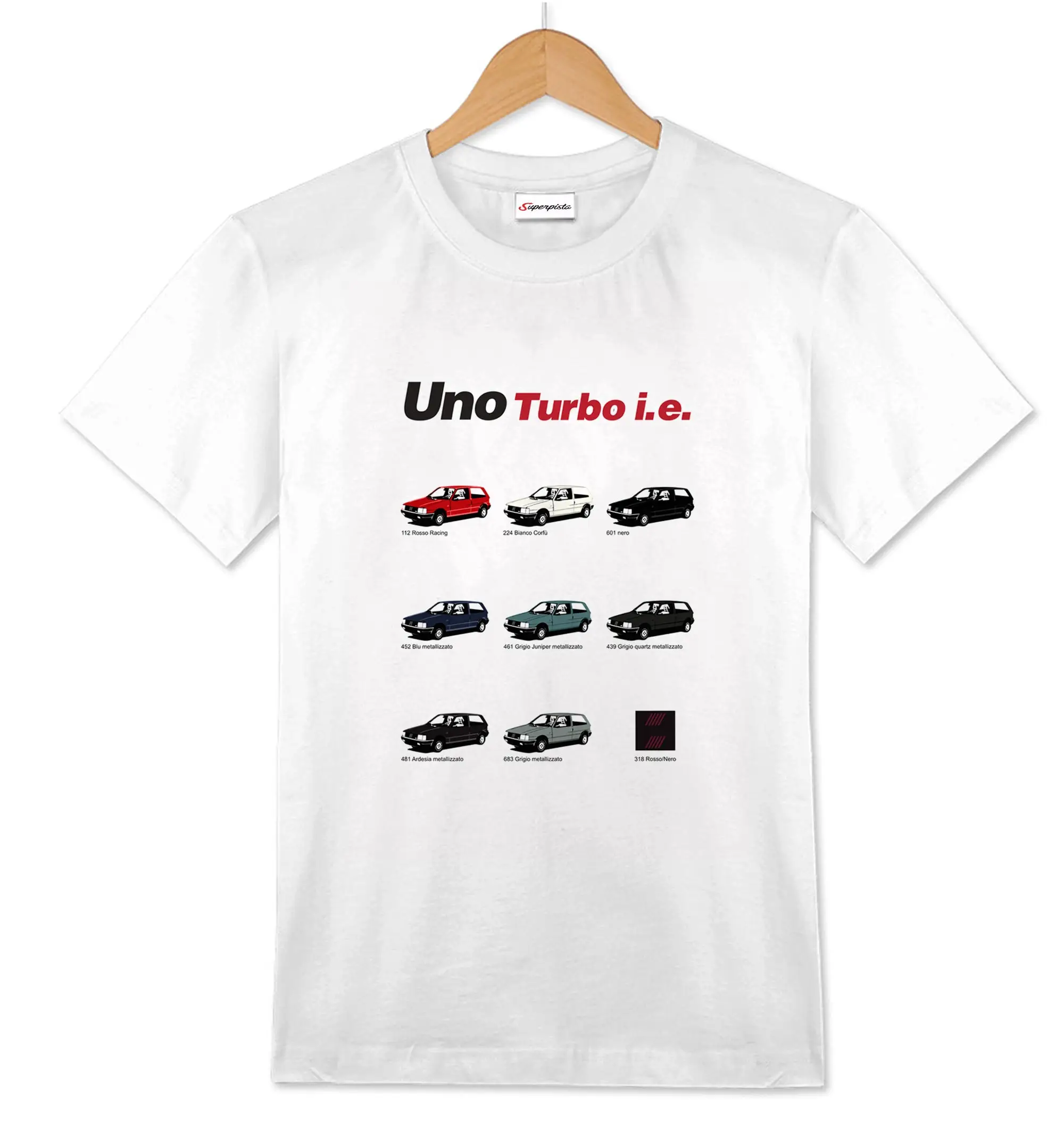 Fiat Uno Turbo Es. T-Shirt Colori
