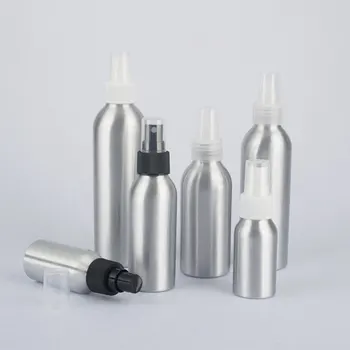 

50ml Portable Spray Bottle Aluminum Travel Bottles Solid Refillable Containers Empty Travel Spray Bottle（Random Bottle Cap Color