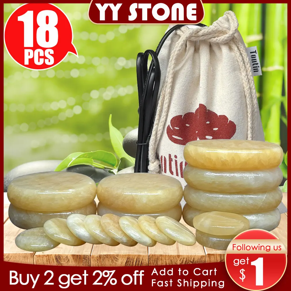 Tontin Topaz Jade Hot Stone Massage Set Massaggiatore Per Il Corpo Salon Spa Con Scatola Riscaldante Stone Massage Rocks Ce E Rohs Healthcare