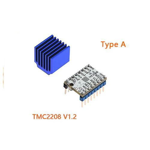 4 шт. Stepstick TMC2208 TMC2130 V1.1 Драйвер шагового двигателя супер тихий с новыми радиаторами заменить TMC2100 для 3d принтеров запчасти - Цвет: TMC2208 V1.2 White