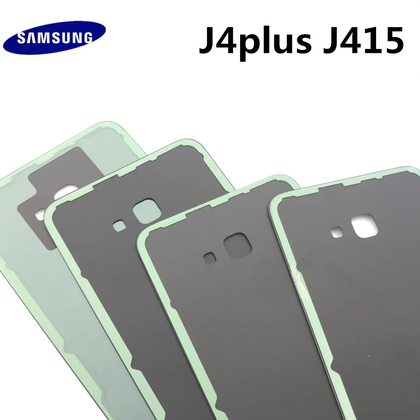 SAMSUNG Galaxy J4+ J4 Plus j415 SM-J415F/DS Задняя стеклянная крышка батарейного отсека задняя дверь Чехол Задняя стеклянная крышка