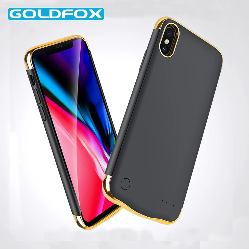 100% 5500/6000 мАч чехол для зарядки аккумулятора iPhone X Xr XS max XR внешнего телефона |