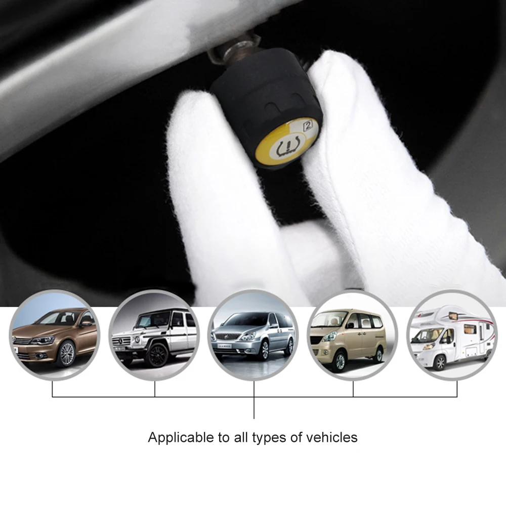 Автомобильный TPMS Bluetooth 4,0 монитор давления в шинах Система 4 внутренний/внешний датчик работает Android/iOS дисплей приложения для мобильного телефона