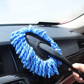 

Car Cleaning Brush Microfiber Auto Window Wash Cleaner Long Handle Dust Car Care Towel Handy Washable Dirt Dust Clean Brush
