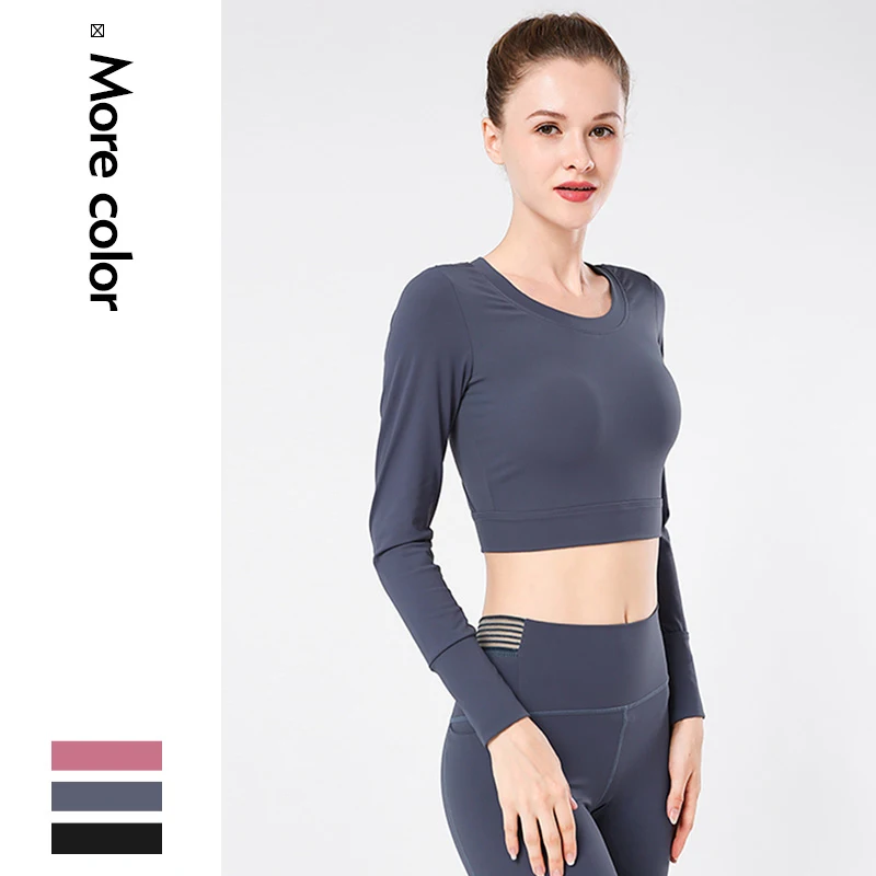 long sleeve yoga tops