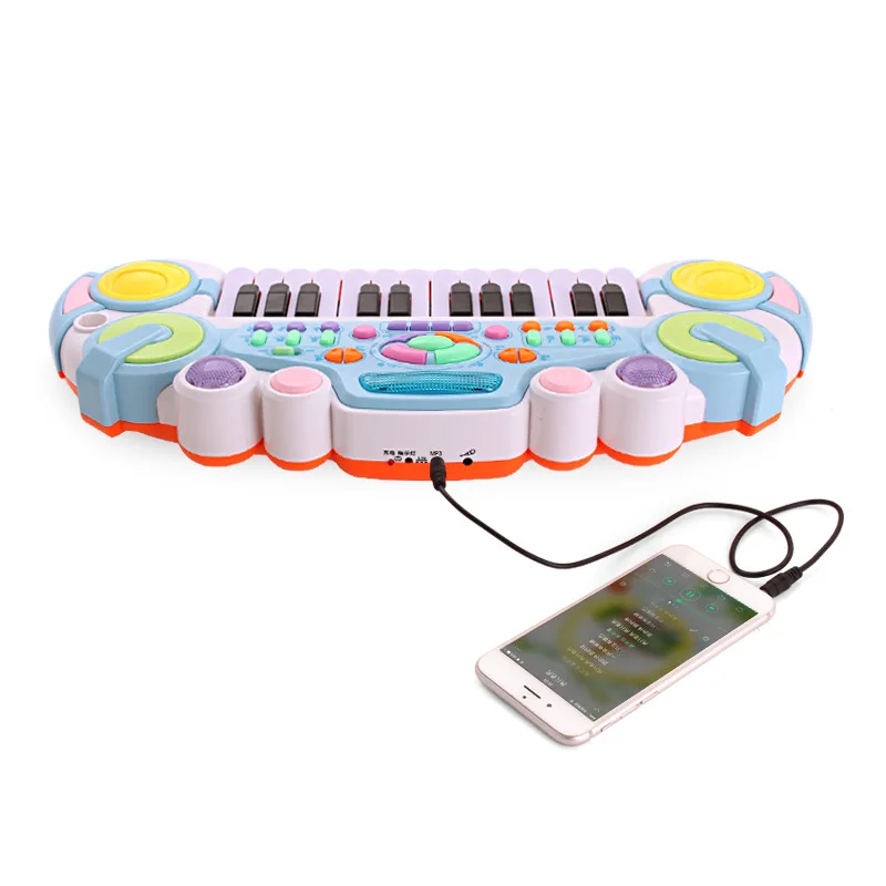 

Xie Cheng CHILDREN'S Electronic Keyboard Baby Multi-functional Music Toy Electronic Organ with Microphone Educational Early Chil