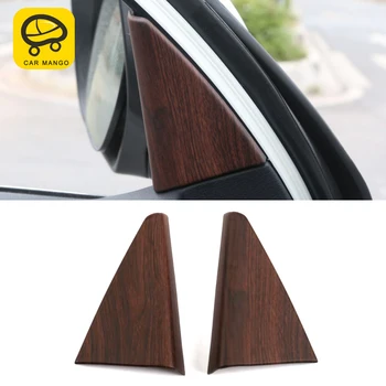 

CarManGo for Toyota Land Cruiser Prado 150 2018 2019 Car ABS Wood Front Door Column Cover Frame Trim Sticker Interior Accessory