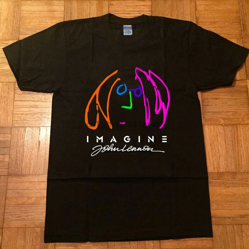 1980s JOHN LENNON редкая vtg футболка 1988 Хорошее качество Топ ограниченный выпуск |