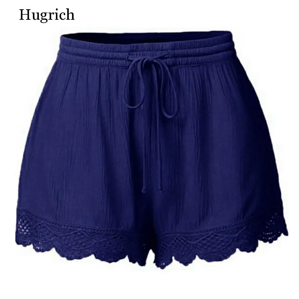 2020 New Fashion Shorts Women Lace Plus Size Rope Tie Shorts Pantalones Cortos Sport Trousers Spodenki Damskie Short Feminino