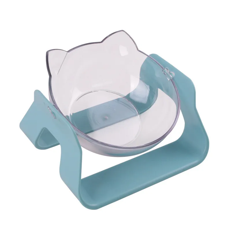 

Adjustable 15° Transparent Cat Bowl Water Dispenser Feeding Kawaii Cat Basin Protect Cervical Vertebrae Pet Bowl