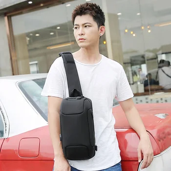 

Cycling Code Lock Men Chest Bag Outdoor Anti Theft Oxford Cloth Lightweight One Shoulder Camping Hiking Multifunction Crossbody