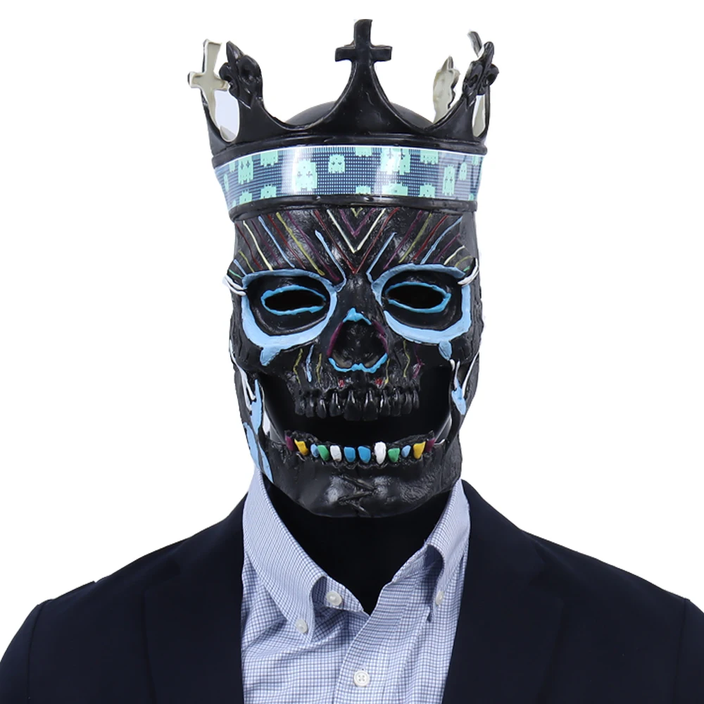 

Watch Dog 3 Legion Skull Latex Mask Cosplay Collector' s Edition DED Coronet Horror Black Skull Halloween Party Costume Props