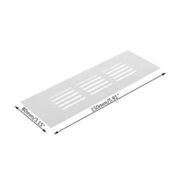

225mmx80mm Aluminium Alloy Air Ventilation Vent Grille Metal Cover Wardrobe Use