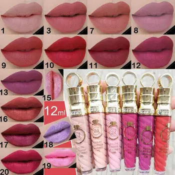 

Fashion Matte Glaze Lip Gloss Lipstick Long Lasting Stick Women Makeup Tool Great for both home professional use. Long-lasting