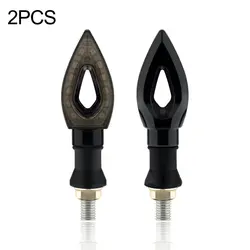 2 pçs universal 12 led motocicleta pisca indicadores de luz sinal pisca lanternas luzes lâmpada à prova dwaterproof água âmbar luz da cauda