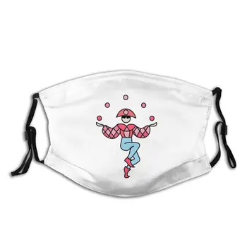 

Clown Joker Mouth Face Mask Jester Juggling Black Outlines Facial Mask Polyester for Adult Mask Nice