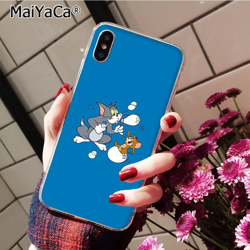 Чехол для телефона MaiYaCa Tom and Jerry для iphone 11 Pro 11Pro MAX 8 7 6 6S Plus X XS MAX 5 5S SE XR