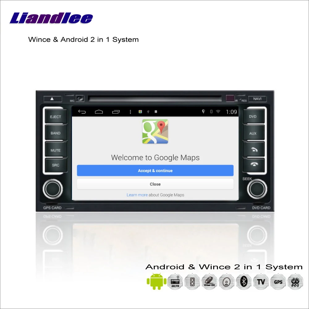 Автомобильная Мультимедийная стерео система Liandlee на Android для Volkswagen VW Touareg 2003 ~ 2010