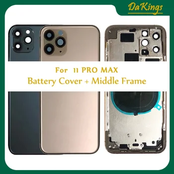

Best Quality For iPhone 11 Pro Max /11 / 11Pro Back Glass Middle Frame Chassis Full Housing Assembly Battery Cover door